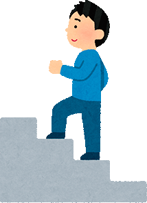 目標に向かって進む男性